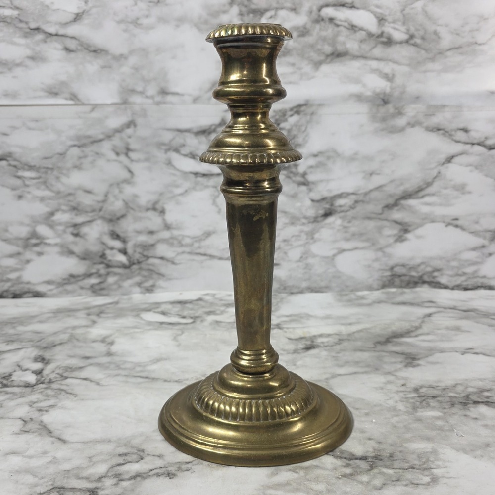 VTG Decorative Crafts Inc. Brass Ornate Candlestick Holder 11" Tall, Felt Bottom